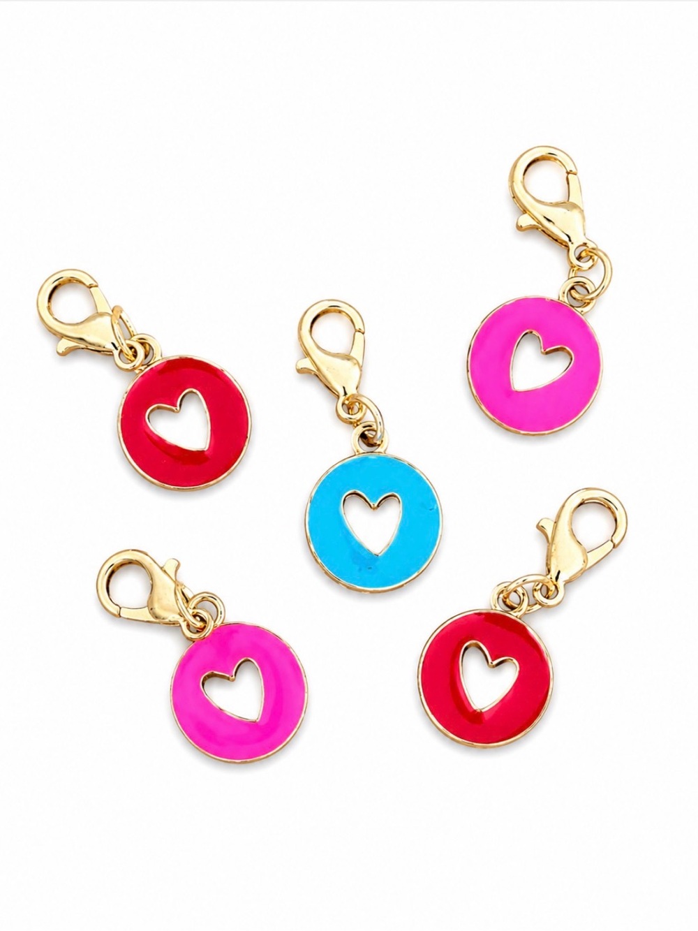 *BUY NOW* Set Of 5 Heart Zipper Pulls